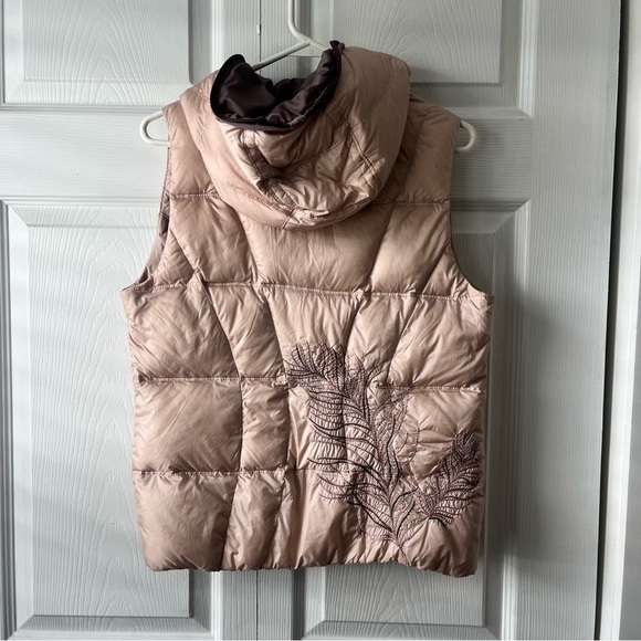 Eddie Bauer Women’s Vintage Goose-Down Hooded Puffer Vest – Size Small - Picture 3 of 5